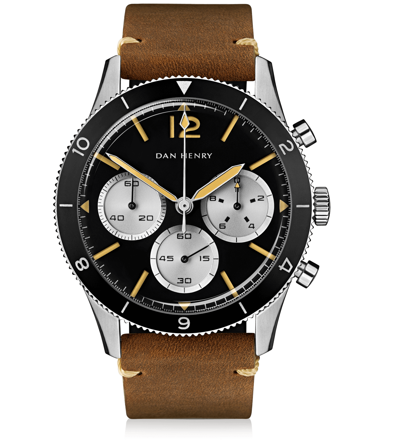 じ*ゅ様 ダンヘンリー　dan henry 1963　パイロットクロノ　黒ベゼル 1963 Pilot Chronograph