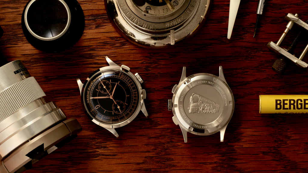 Dan Henry 1937 Dress Chronograph instructions Seiko VK61 meca quartz