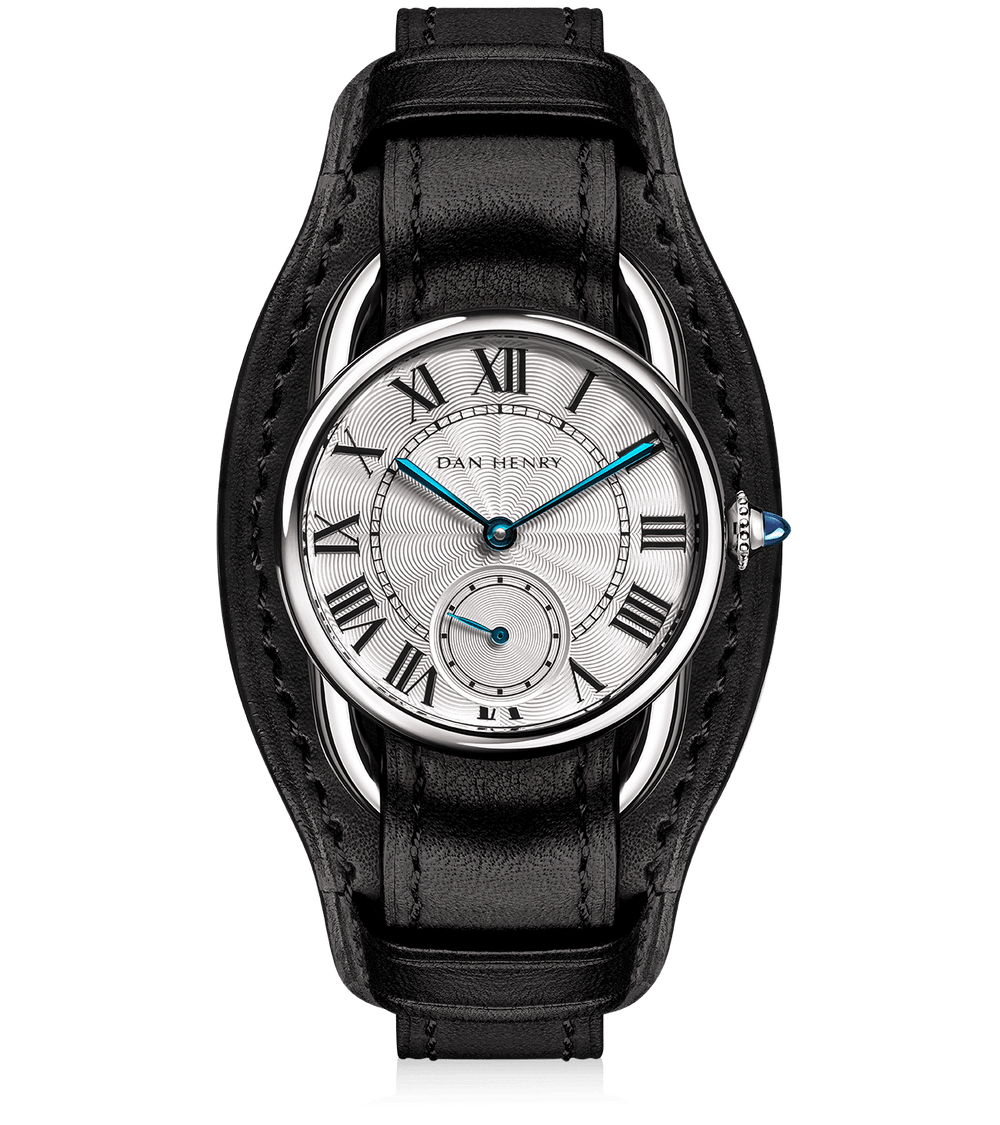 Silver / Black Strap / 28.5mm