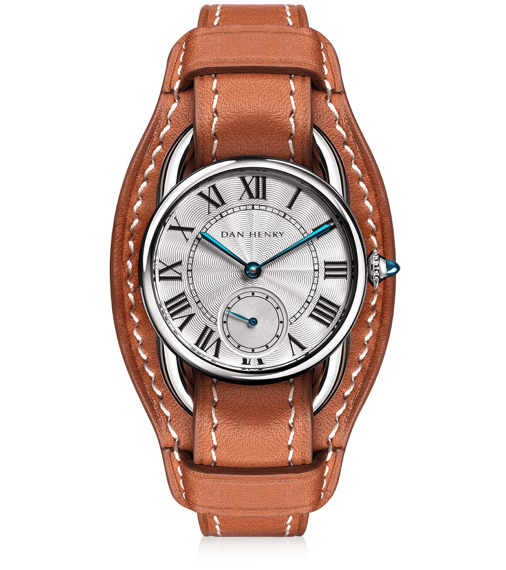 Silver / Tan Strap / 28.5mm