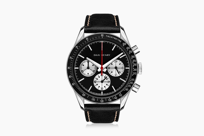 Modeled after the Omega Speedmaster, it combines the feel and smooth sweep of a mechanical chronograph with the accuracy and affordability of quartz timekeeping.