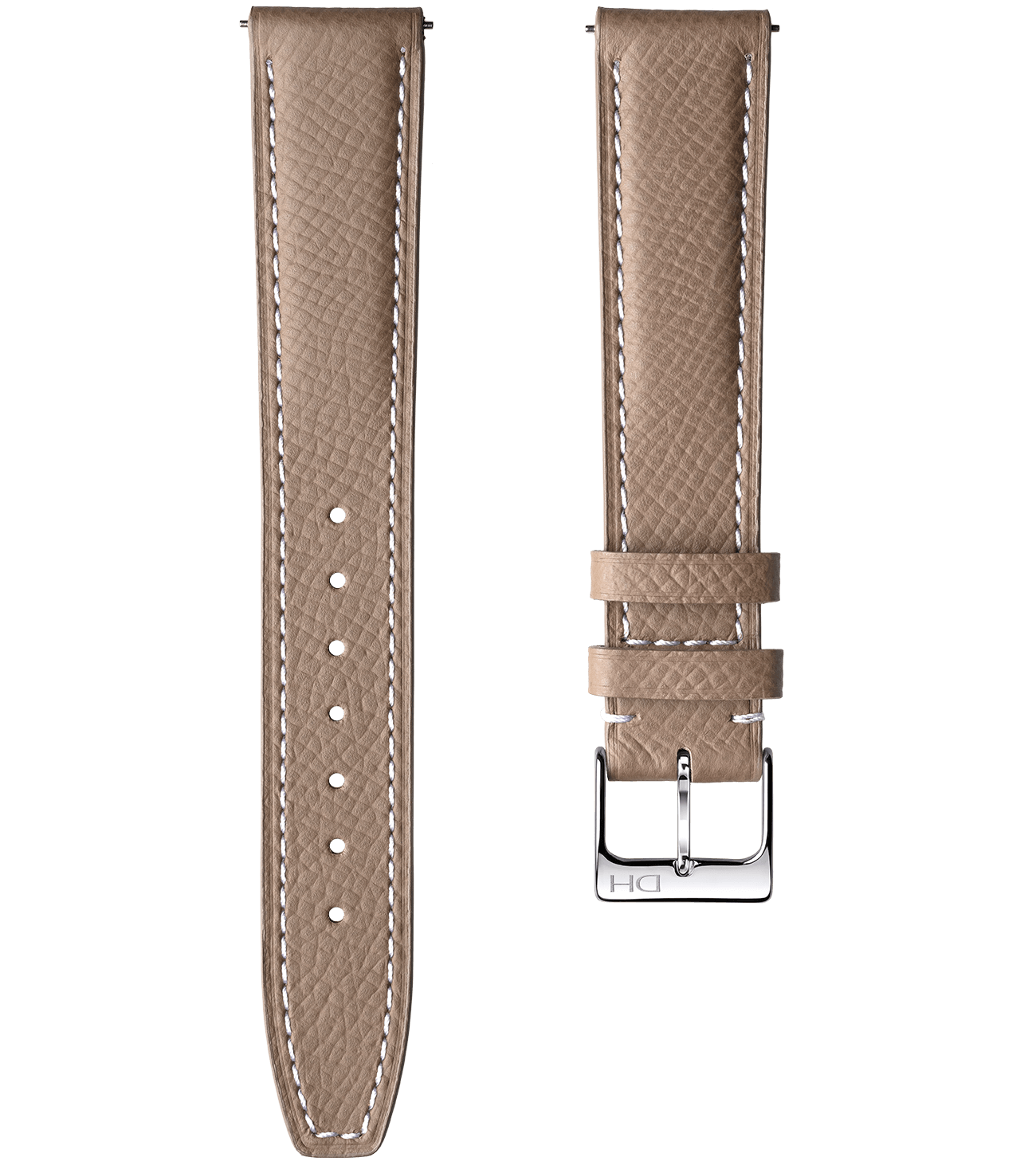 Light Grey/White Stitch/18mm