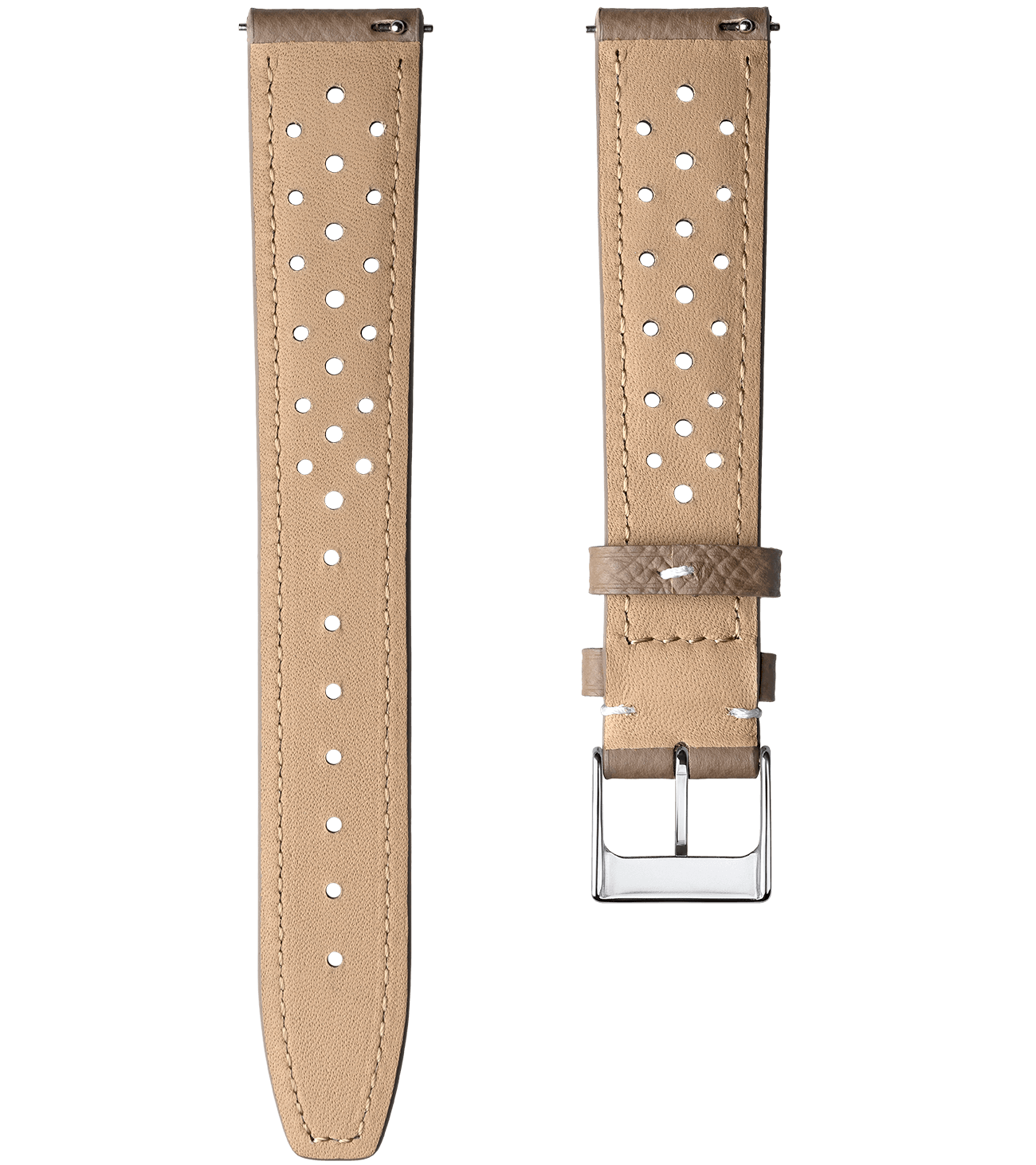 Light Grey/White Stitch/18mm