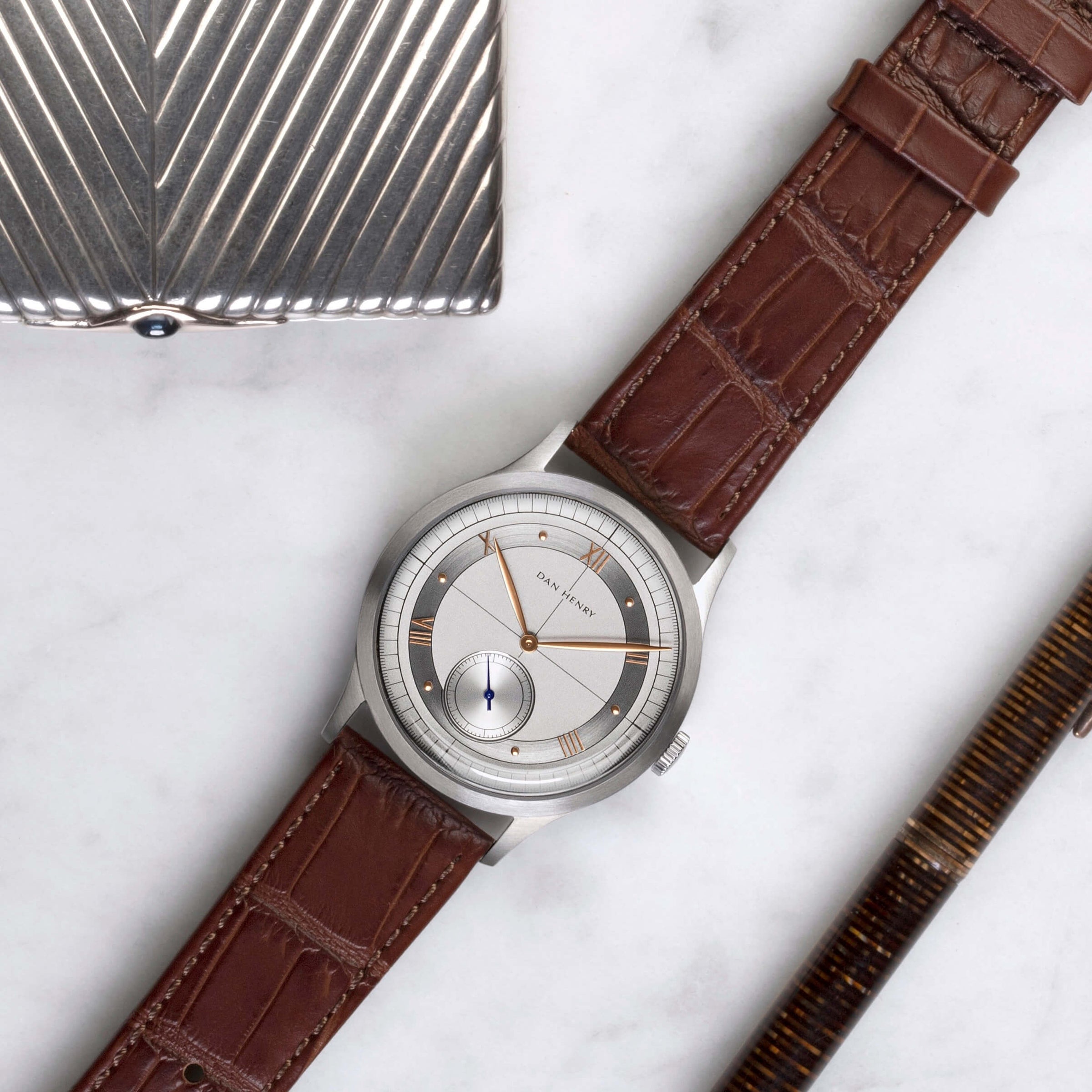 1947 Leather Strap - Black / 22mm / Regular (120/80)
