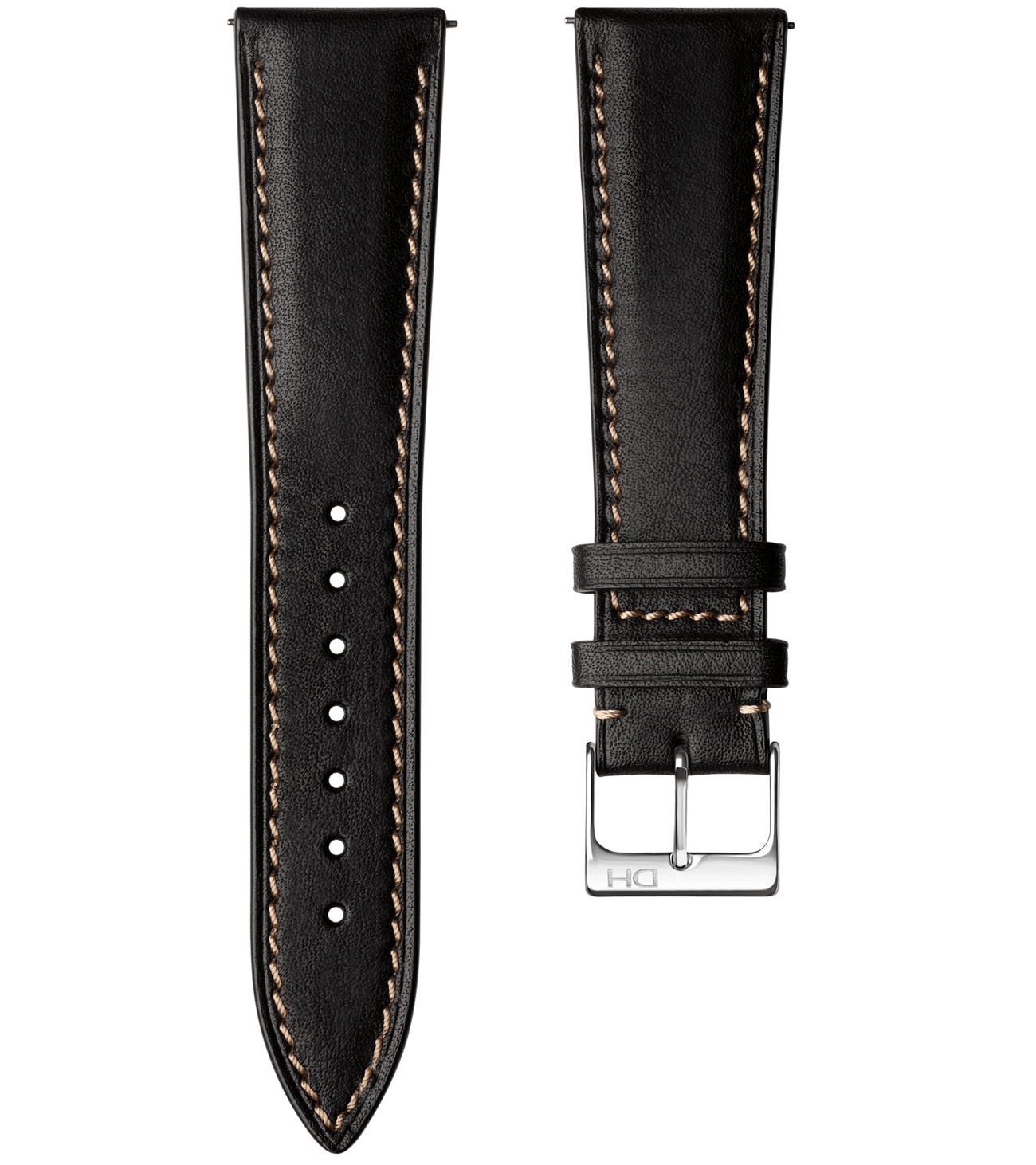 Black/Beige Stitch/22mm