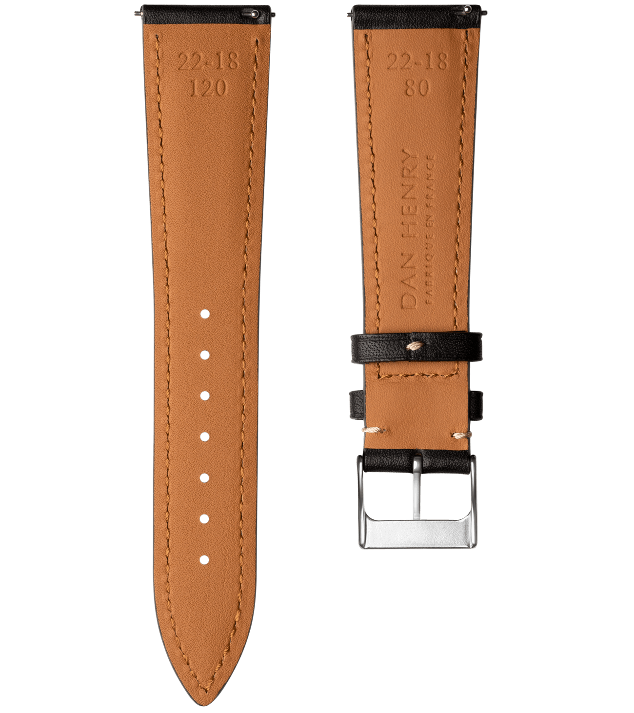 Black/Beige Stitch/22mm