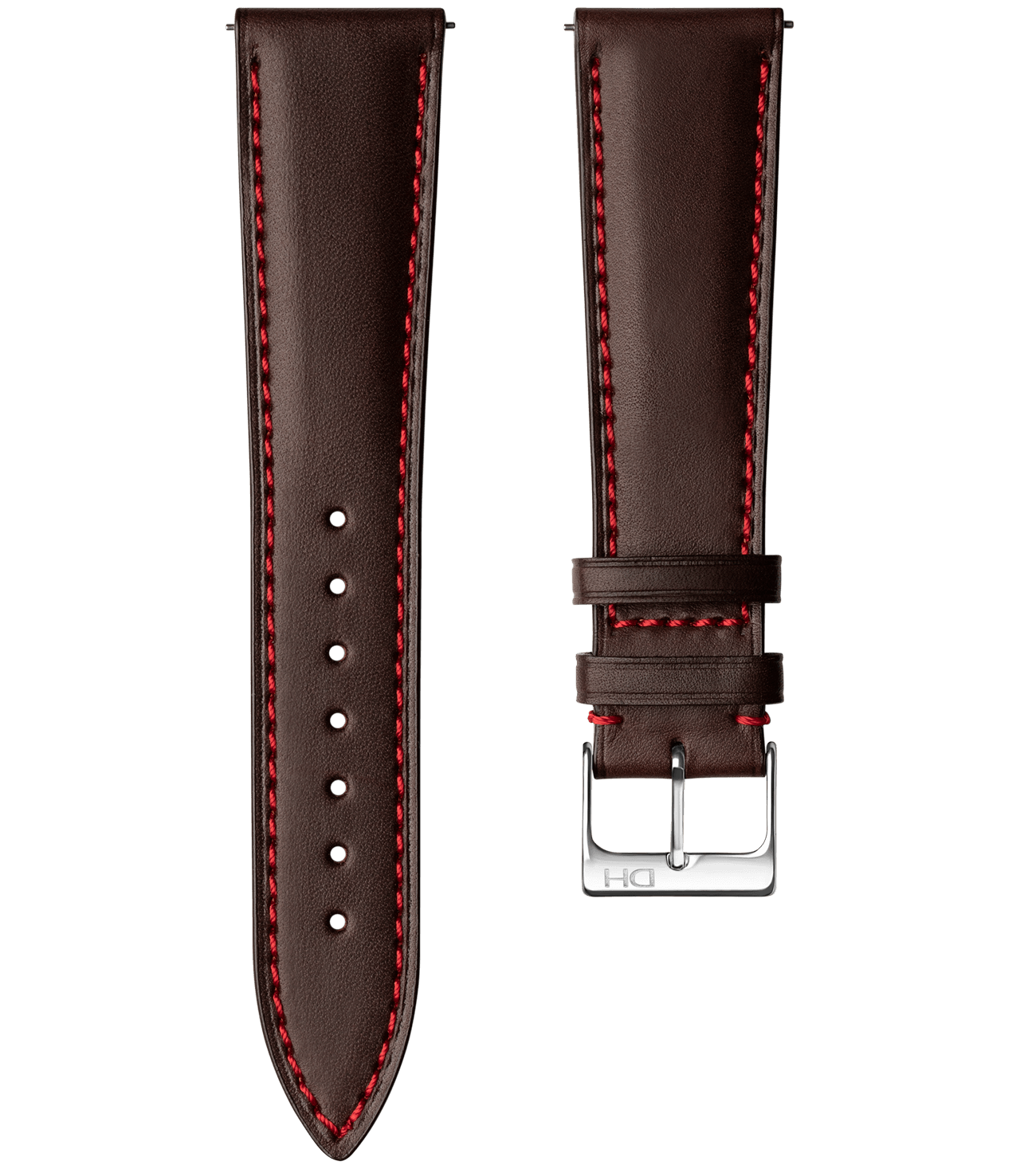 Coffee/Red Stitch/22mm