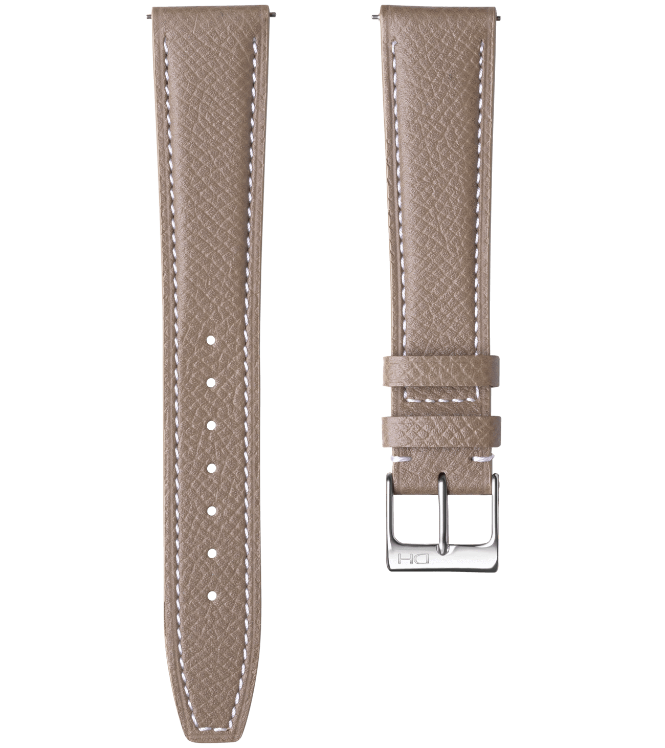 Light Grey/White Stitch/19mm