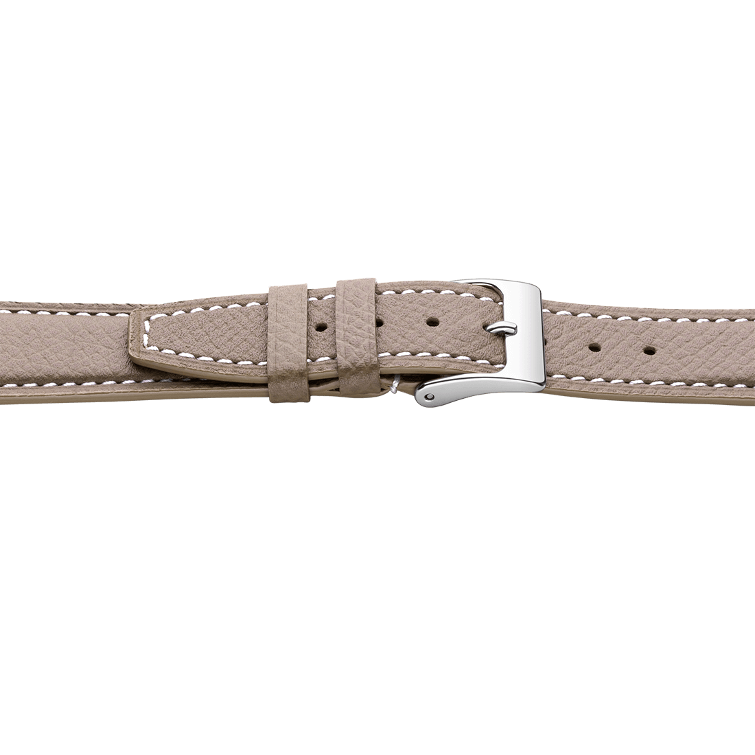 Light Grey/White Stitch/19mm