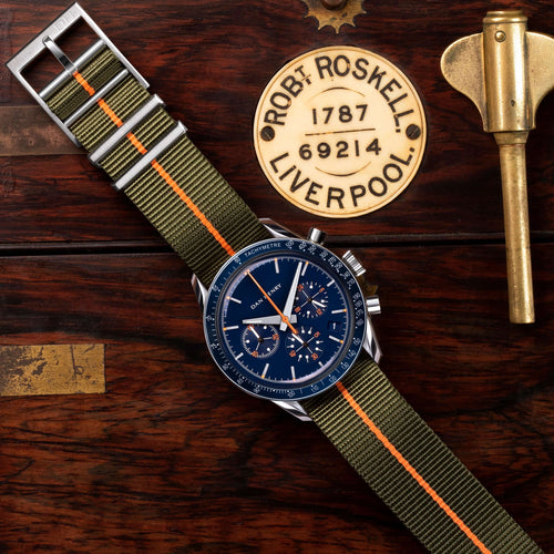 Dark Green/Orange Line/22mm