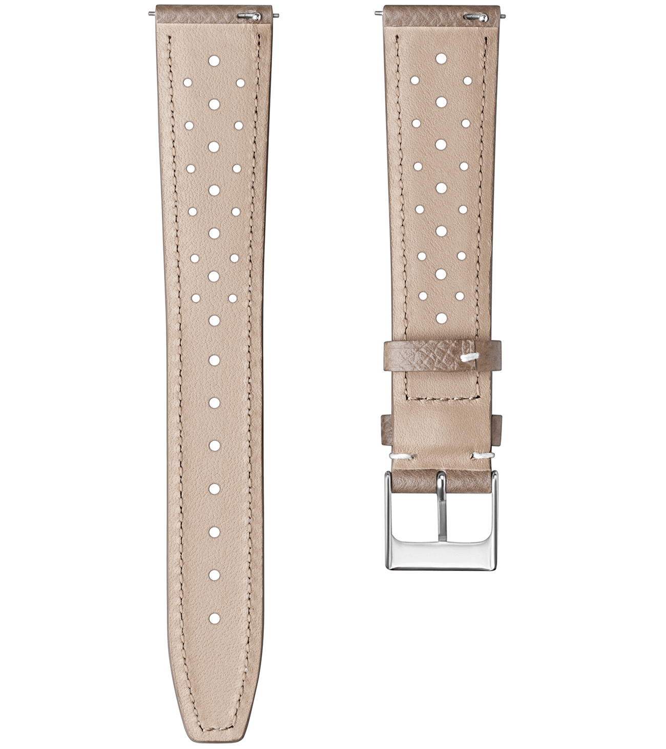 Light Grey/White Stitch/19mm